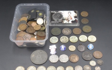 Assorted collection of mixed GB and international coins to i...