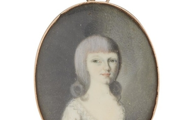 Attributed to William Verstille (1757-1803) Portrait miniature of a...