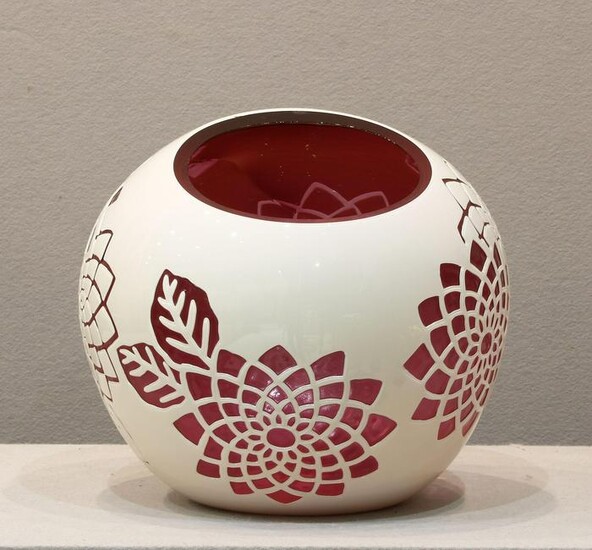 Ayako Ikeda Komorebi Carved Blown Glass Bowl