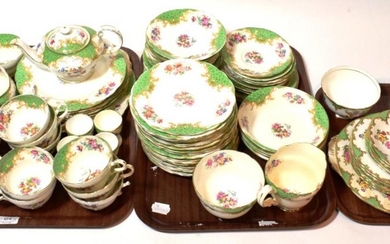 Aynsley ware tea wares, including serving plate, milk just and...