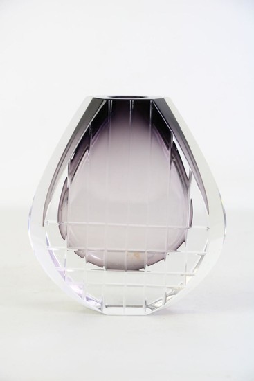 Baccarat Purple Crystal Flower Vase (H18cm)