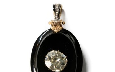 Late 19th century ring/pendant. Exceptional +/ 10 ct...