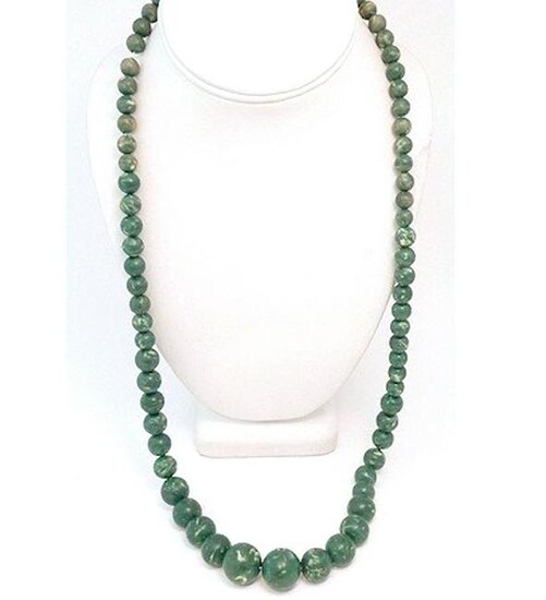 Bakelite Style Graduated Bead Necklace, Vintage
