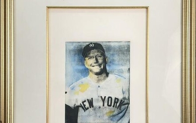 Basca, Ron: Ron Basca - Mickey Mantle - Etching