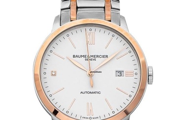 Baume & Mercier Classima M0A10456 - Classima Automatic White Dial Stainless Steel Men's Watch