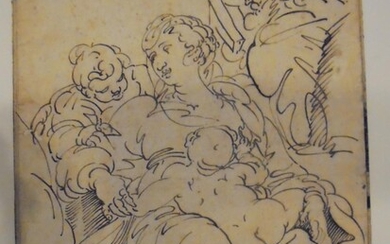 Bel disegno a penna di Luca CAMBIASO. 1527 - 1585