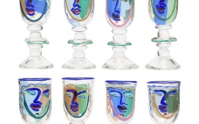 Bernstein (NC), Set of Eight Face Goblets