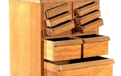 Birch wood printer cabinet