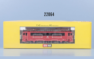 Brawa H0 0233 E-Lok der DB, BN 142 255-9, mit Digitalschnittstelle, Z 0-1, in OVP, ...