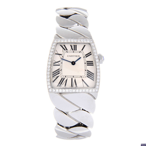 CARTIER - a stainless steel La Dona bracelet watch.
