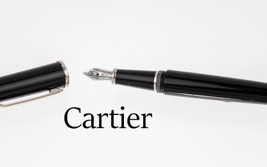 CARTIER fountain pen , model Diablo, corpus and cap black...