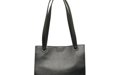 CHANEL Tote Bag Handbag Black Leather Women's