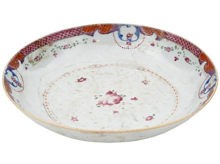 CHINESE QING EXPORT FAMILLE ROSE PORCELAIN PLATE