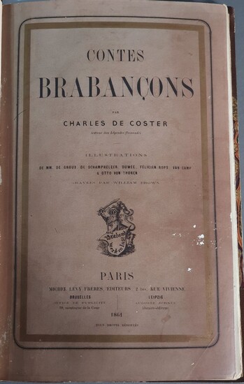 COSTER (Jacques de). Contes brabançons. Paris,...