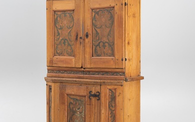 Cabinet, folk art, 19th century.