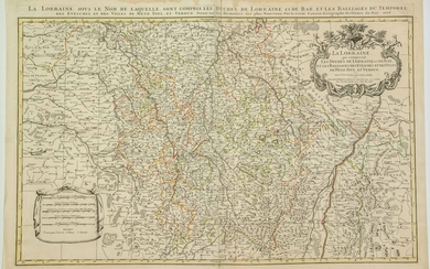 Carte de 1696 : « LA LORRAINE, sous le nom... - Lot 64 - Vermot et Associés