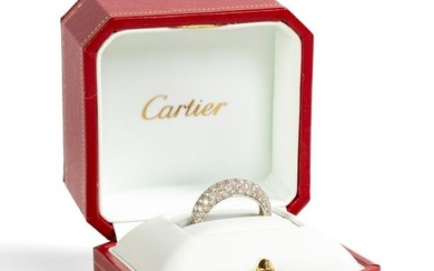 Cartier 18K Gold & Pave Set Diamond Ring