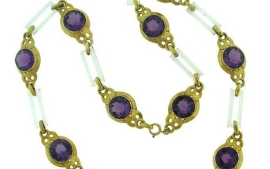 Cartier Amethyst Horn Yellow Gold Necklace