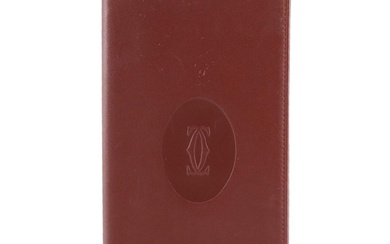Cartier Bifold Wallet in Burgundy Leather