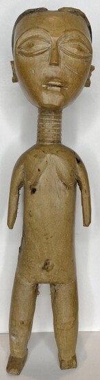 Carved wood tribal figure