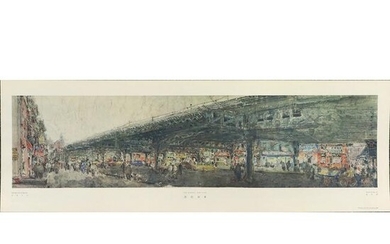 Chen Chi, Lithograph, The Bowery New York