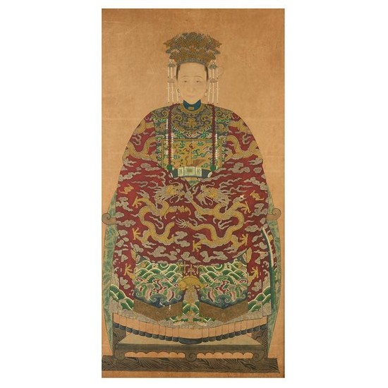 Chinese Ancestor Painting of a Noble Lady