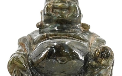 Chinese Carved Labradorite Budai