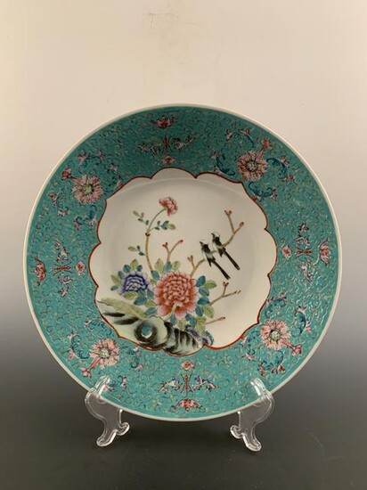 Chinese Famille Rose Flower Dish