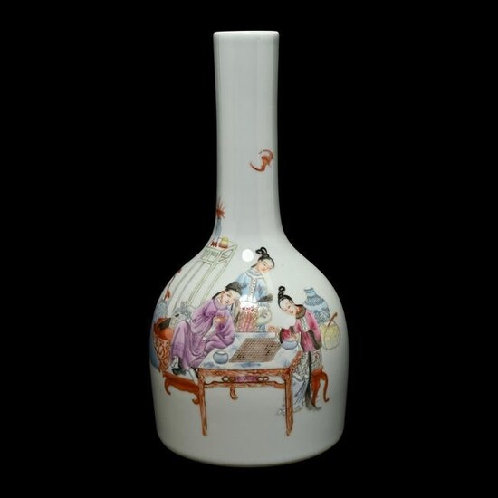 Chinese Famille Rose Mallet Vase, Yongzheng Mark