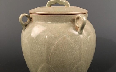 Chinese Longquan Kiln Jar and a Cover