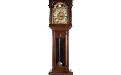 Chippendale Style Oak Tall Case Clock