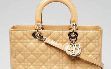 Christian Dior Beige Cannage Quilted