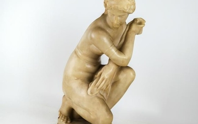 Classical Alabaster Sculpture of Female
