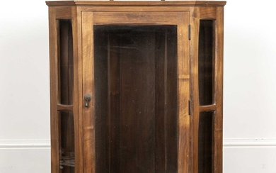 Cotswold School oak, corner cupboard, with glazed door and sid...