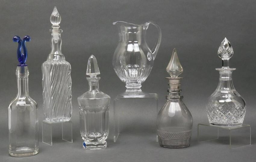Crystal & Glass Decanters & Pitcher, 6