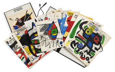 DERRIÈRE LE MIROIR Ensemble de 13 numéros de la revue Derrière le miroir, consacrés à Joan Miró. - N° 14-15. Novem...