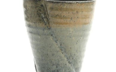 NOT SOLD. Danish ceramicist: A stoneware vase decorated with blue, grey and beige glaze. Signed monogram. H. 17.5 cm. – Bruun Rasmussen Auctioneers of Fine Art