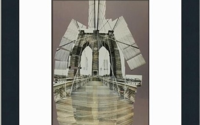 David Hockney The Brooklyn Bridge Custom Framed Print