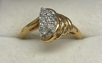 Designer Swarovski Clear Crystal 18KT GEP Size 9 Ring