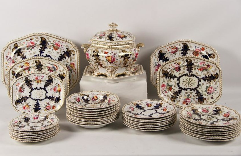 ENGLISH IRONSTONE PORCELAIN PARTIAL DINNER SERVICE