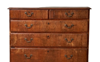 Early 19th Century A mahogany chest of drawers, two over thr...