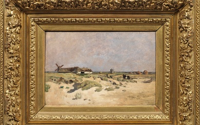 Edmond Charles Yon (1841 Paris - 1897 ebenda) Paysage du nord de la France avec...