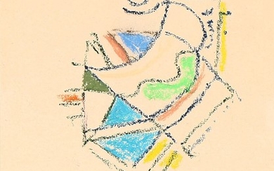 Ejler Bille: Untitled. Signed Ejler Bille 9/11–2000. Coloured crayon on paper. Sheet size 24×18 cm.