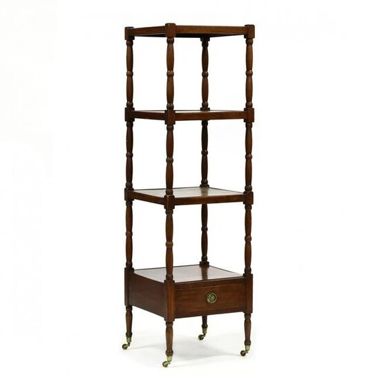 English Regency Mahogany Four-Tiered Stand