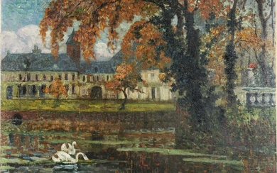 Eugune Chigot 1860-1927 (French) L'etang en automne