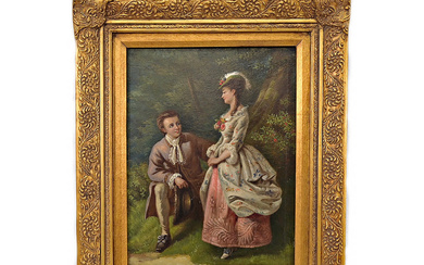 European painting, late 19th early 20th century, oil on panel.