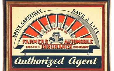 FARMERS AUTOMOBILE INSURANCE AUTHORIZED AGENT EMBOSSED