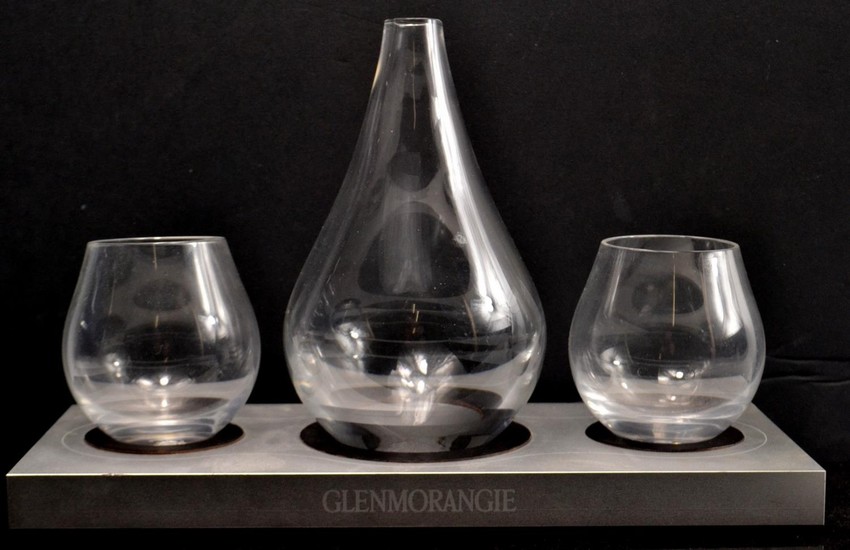 FINE QUALITY! FREIDEL GLENMORANGIE decanter and 2 glasses o...