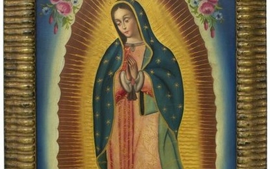 FRAMED DECORATIVE PAINTING OUR LADY OF GUADALUPE