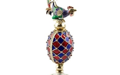 Faberge Inspired Rooster Egg Clock
